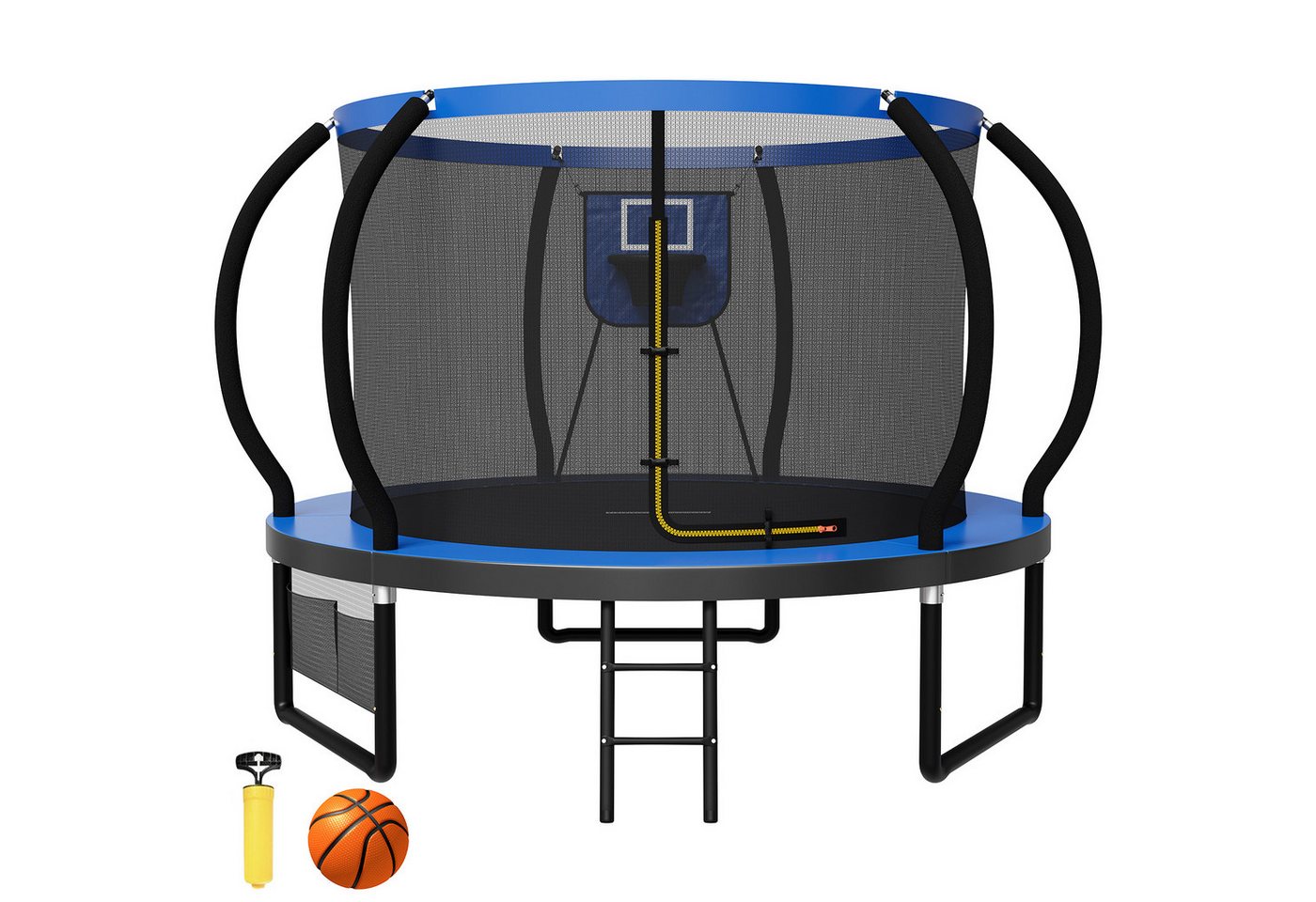 GUNJI Gartentrampolin Basketballkorb-Trampolin, Durchmesser 228/305 cm, Kindertrampolin, Ø 228 cm, (Enthält Leiter, Sicherheitsnetz, Schuhnetz, 360°-Schutzgitte – Bild 3 von 5