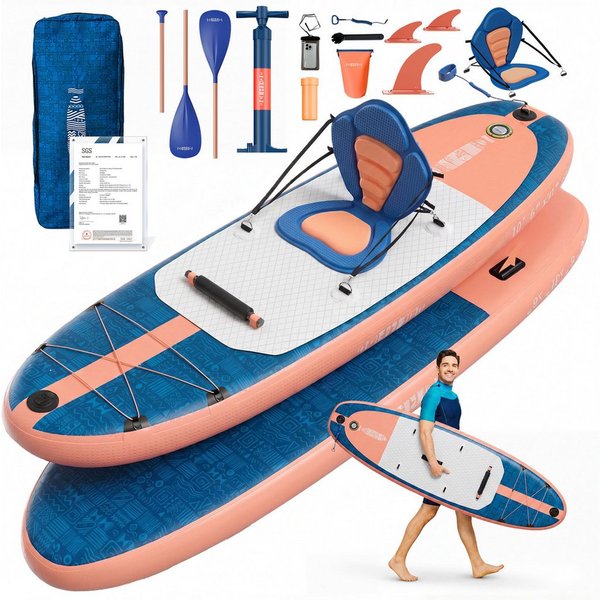 GUNJI Inflatable SUP-Board Stand-up Paddleboard 320*80*15 cm mit Paddel und Pumpe, (2-in-1 aufblasbares Stand Up Paddle Board Set, aufblasbare Stand Up Paddle B