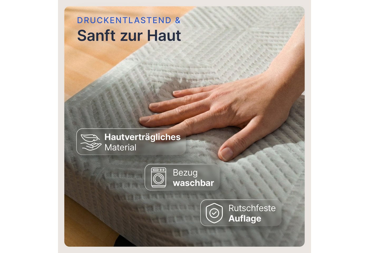 Klappmatratze Komfortkern, gurkler, 15 cm hoch, (Visco-Schaum, Gästematratze & Faltmatratze), Bequem & waschbar – Bild 5 von 5