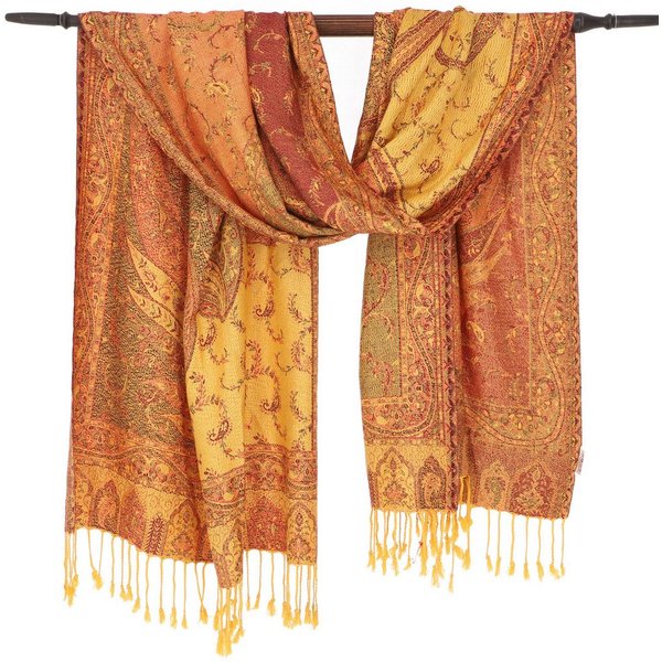 Guru-Shop Halstuch Indischer Schal, Stola mit Paisley Muster,..