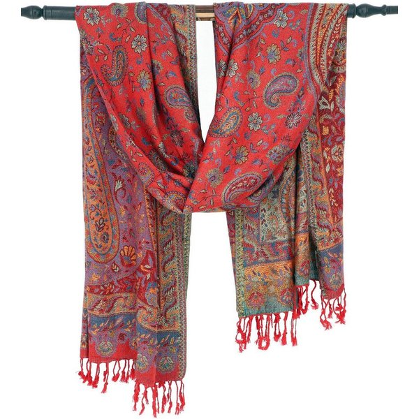 Guru-Shop Halstuch Indischer Schal, Stola mit Paisley Muster,..