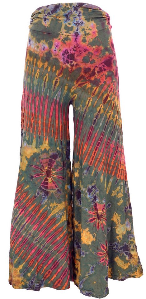 Guru-Shop Hose & Shorts Weite Batikhose, Unikat Boho Schlaghose,.. alternative Bekleidung – Bild 2 von 5