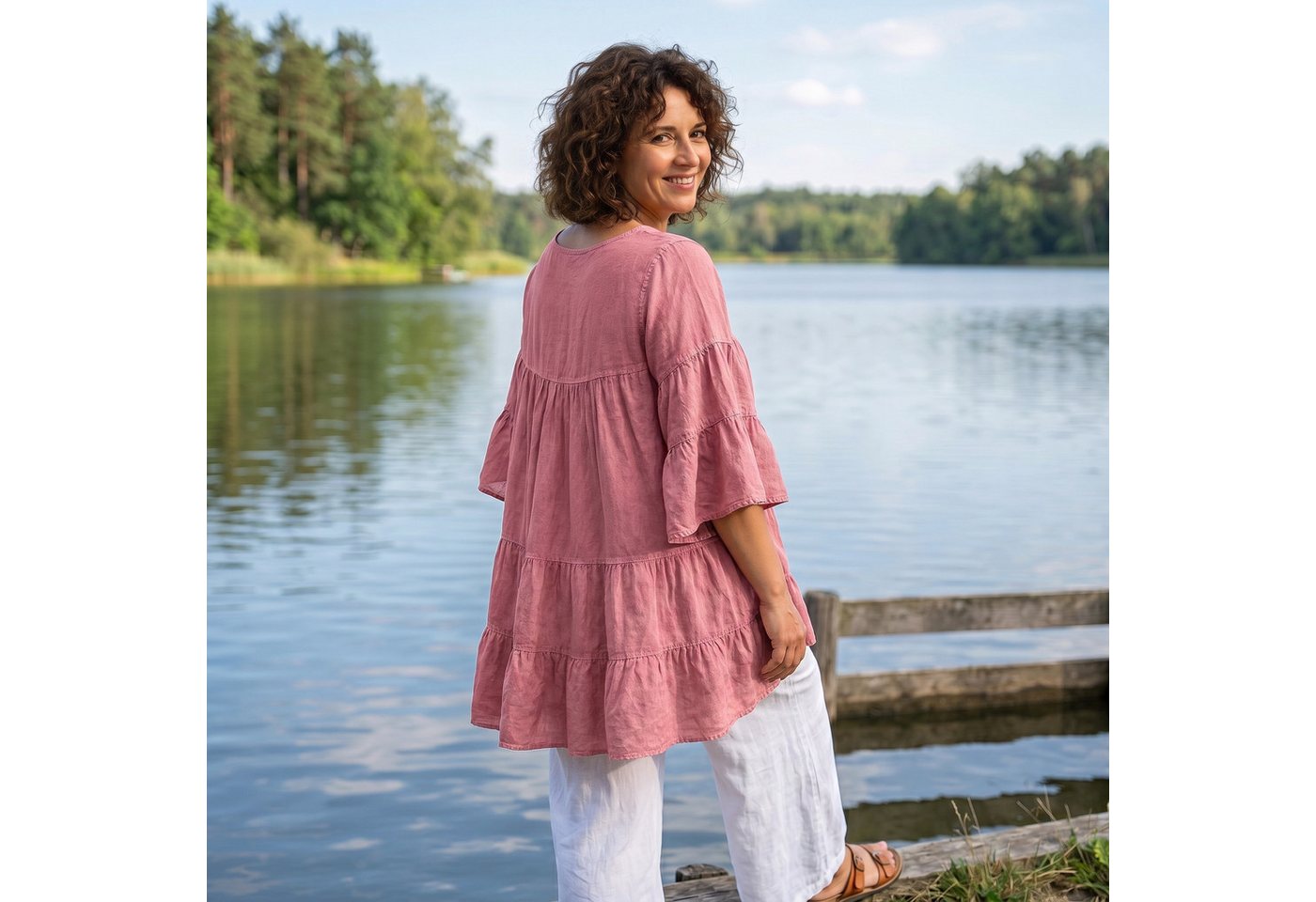 Guru-Shop Longbluse Bestickte indische Boho Bluse mit weiten.. alternative Bekleidung – Bild 3 von 4