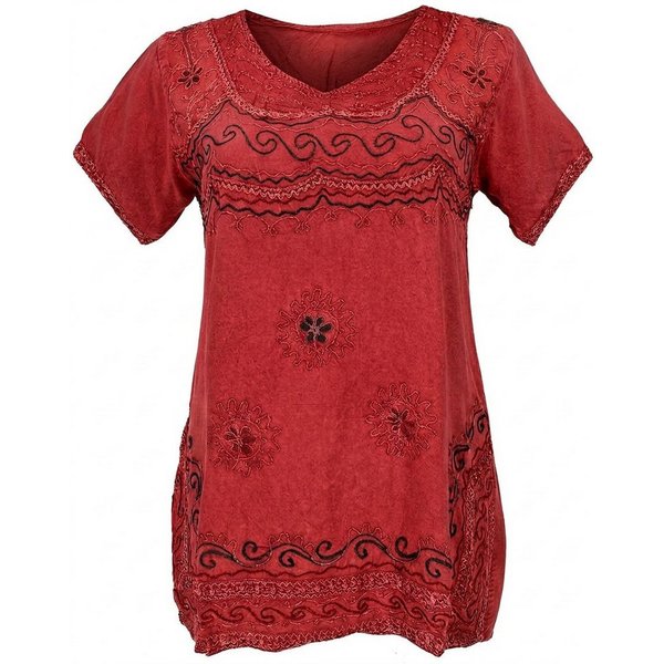 Guru-Shop Longbluse Bestickte indische Tunika, alternative Boho.. alternative Bekleidung