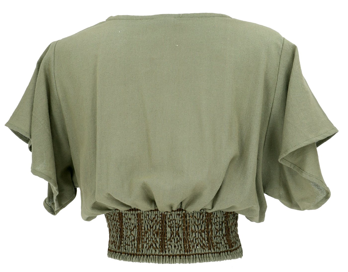 Guru-Shop Longbluse Boho Bluse, kurz geschnittene Baumwollbluse -.. alternative Bekleidung – Bild 4 von 4