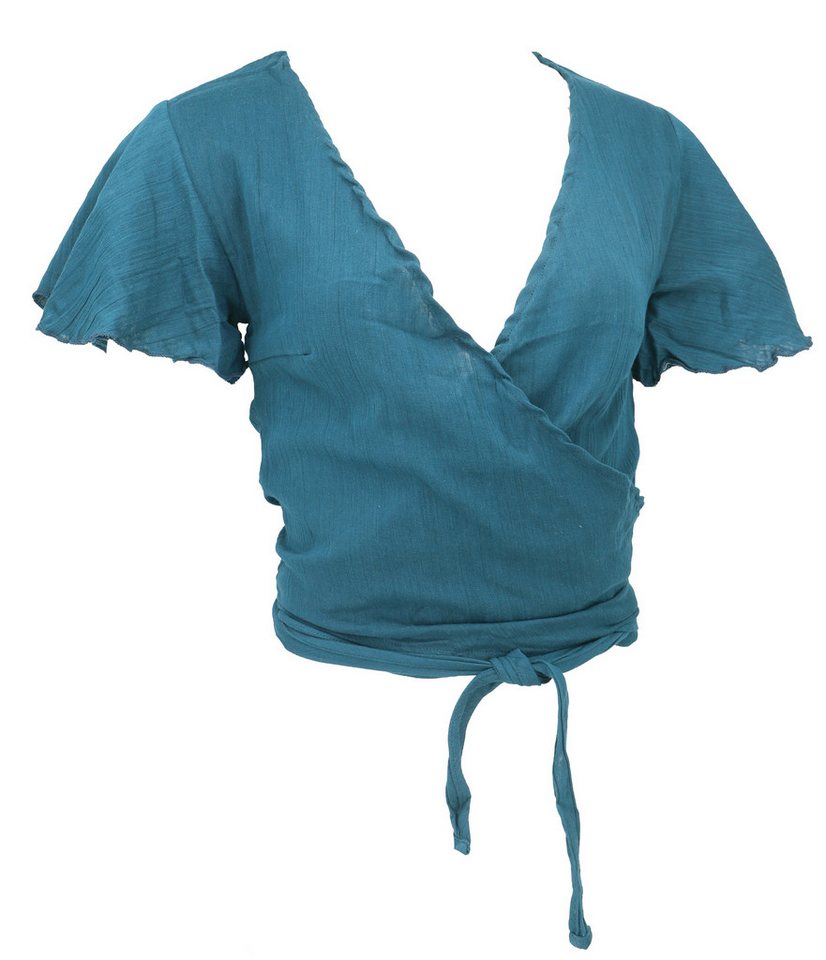Guru-Shop Longbluse Boho Wickelbluse, Wickeltop aus Baumwolle -.. alternative Bekleidung – Bild 3 von 5