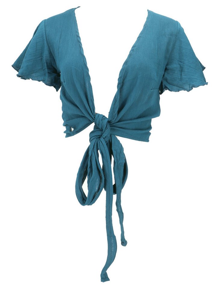 Guru-Shop Longbluse Boho Wickelbluse, Wickeltop aus Baumwolle -.. alternative Bekleidung – Bild 4 von 5