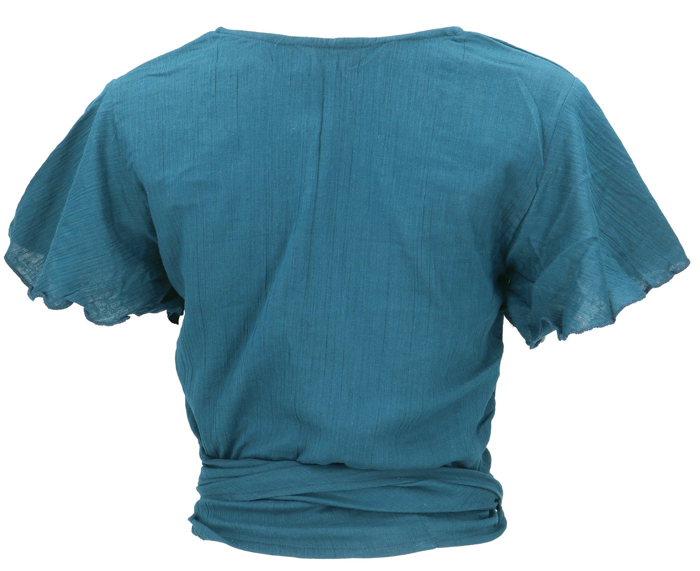 Guru-Shop Longbluse Boho Wickelbluse, Wickeltop aus Baumwolle -.. alternative Bekleidung – Bild 5 von 5