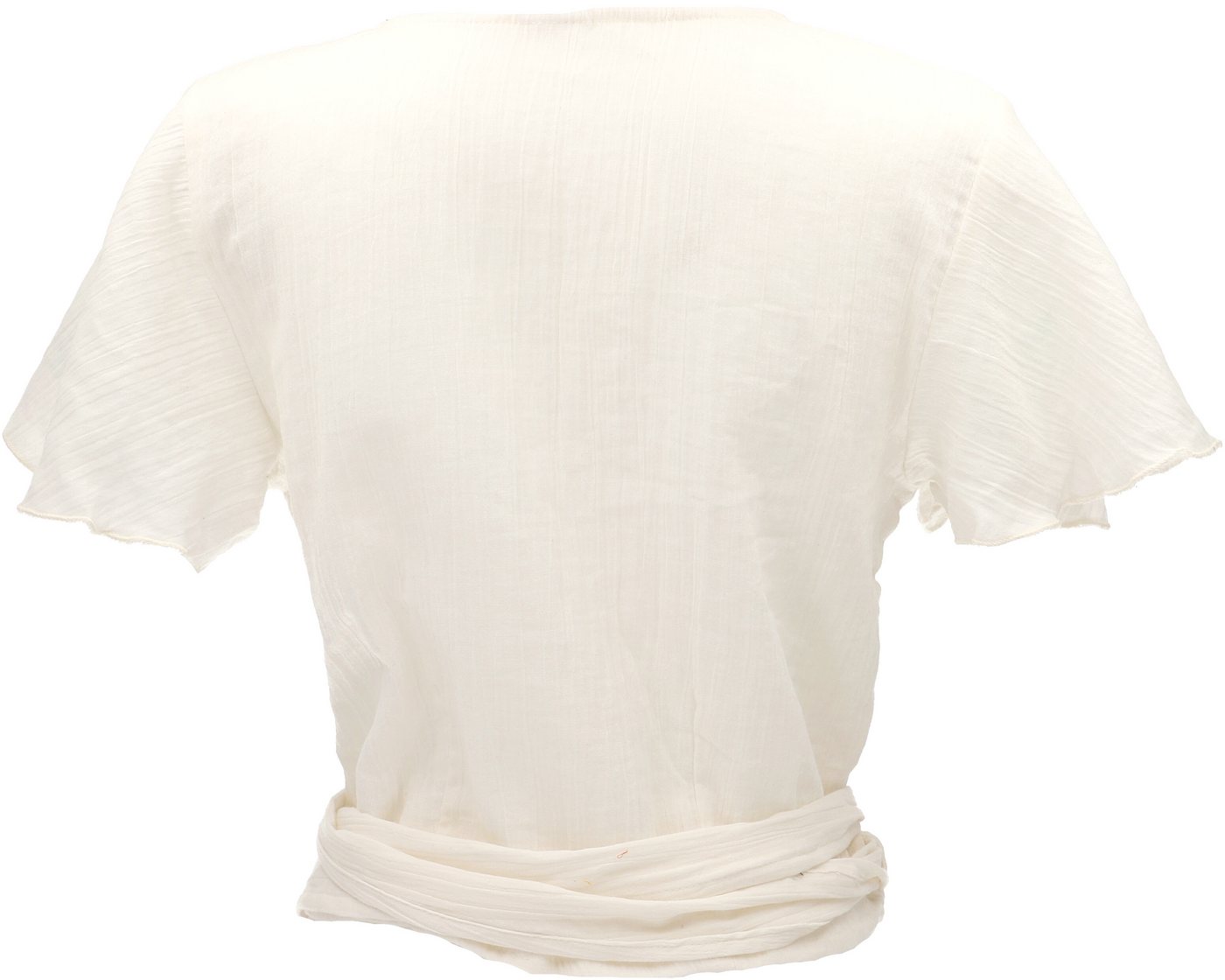 Guru-Shop Longbluse Boho Wickelbluse, Wickeltop aus Baumwolle -.. alternative Bekleidung – Bild 3 von 4
