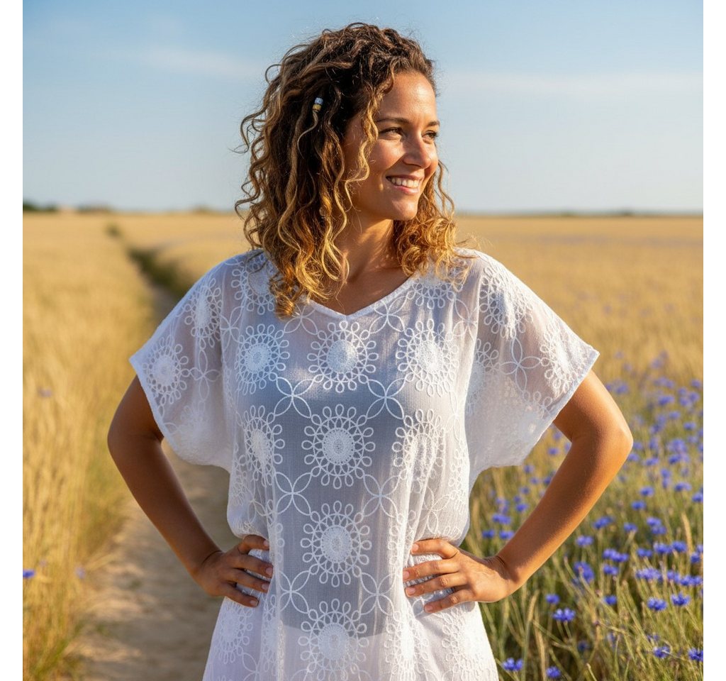 Guru-Shop Longbluse Kaftan, Ibiza-Style Tunika, Boho Bluse, Damen.. alternative Bekleidung – Bild 2 von 3
