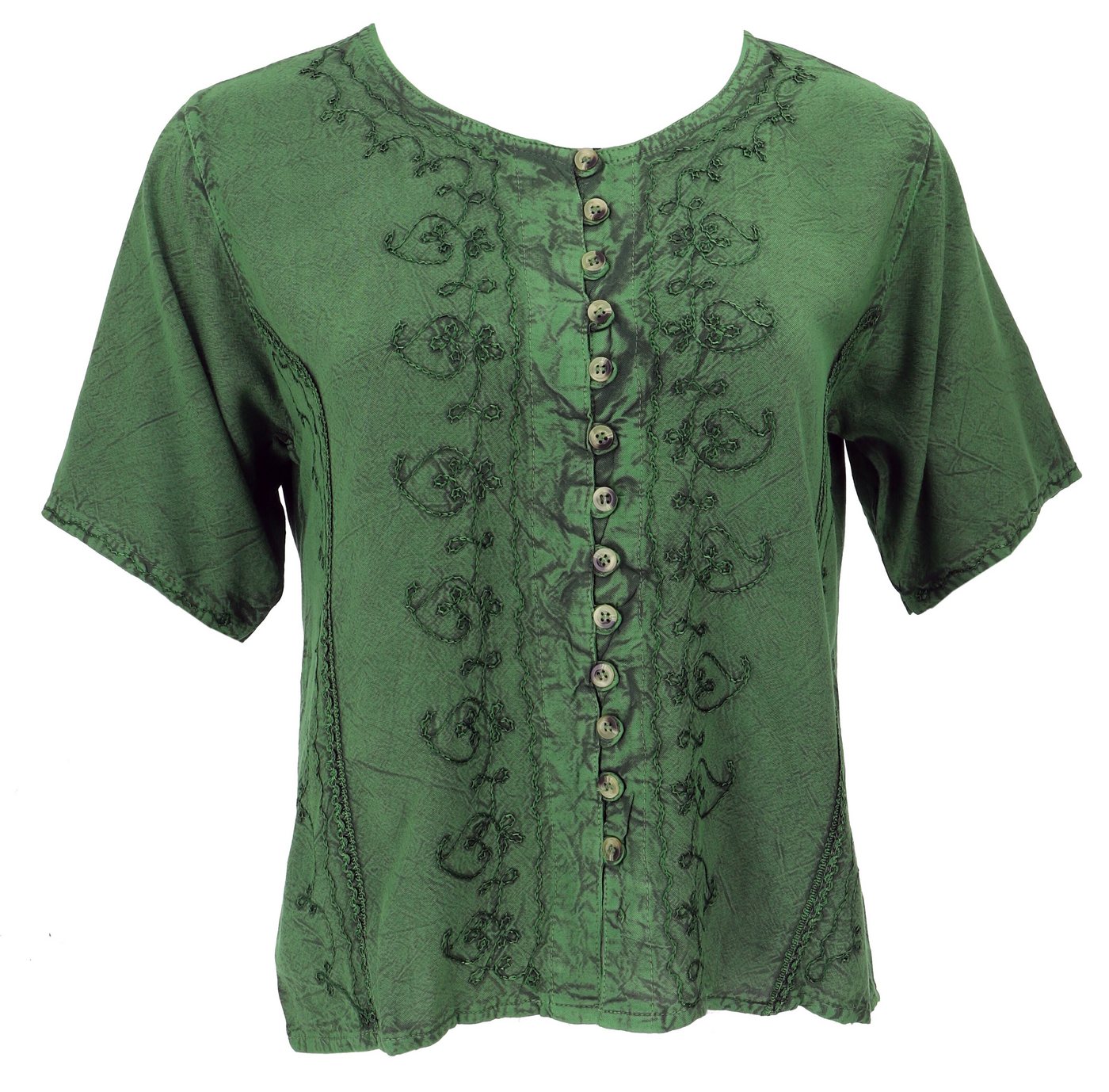 Guru-Shop Longbluse Kurzes Blusentop Boho chic, indische Hippie.. alternative Bekleidung – Bild 3 von 5