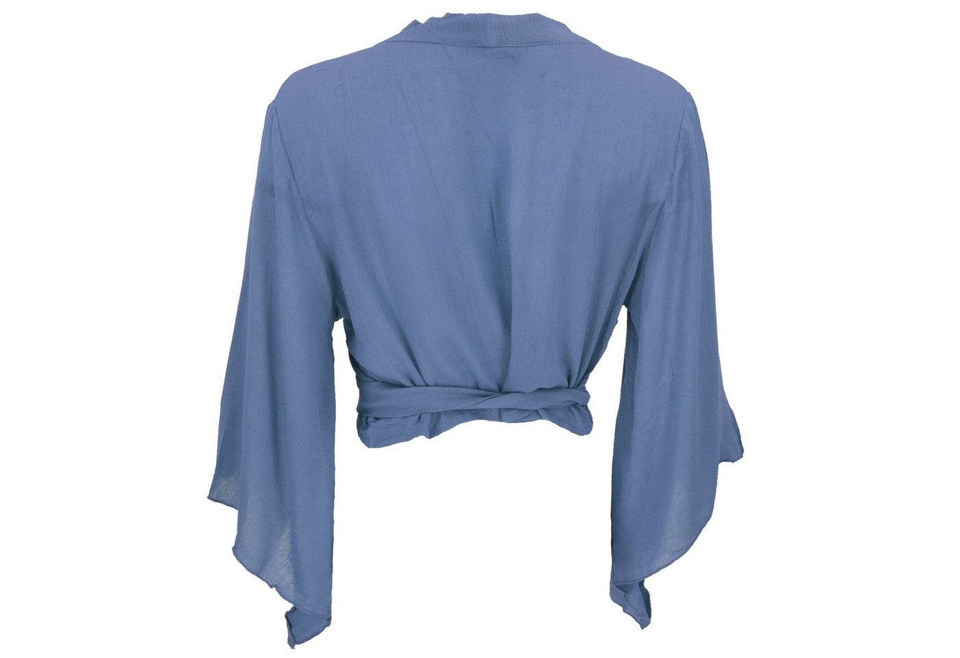 Guru-Shop Longbluse Kurztop, Boho Blusentop, Wickeltop, Wickelbluse.. alternative Bekleidung – Bild 3 von 4