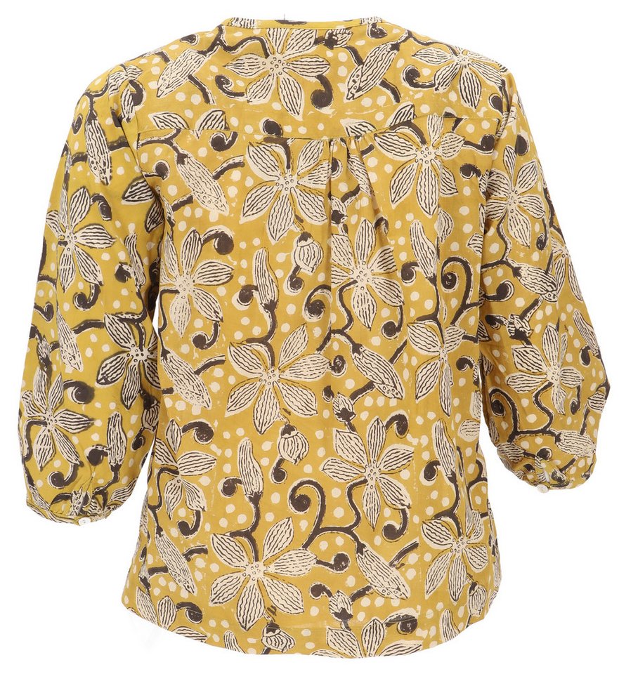 Guru-Shop Longbluse Leichte Baumwollbluse, Boho Schlupfbluse mit.. alternative Bekleidung – Bild 4 von 5
