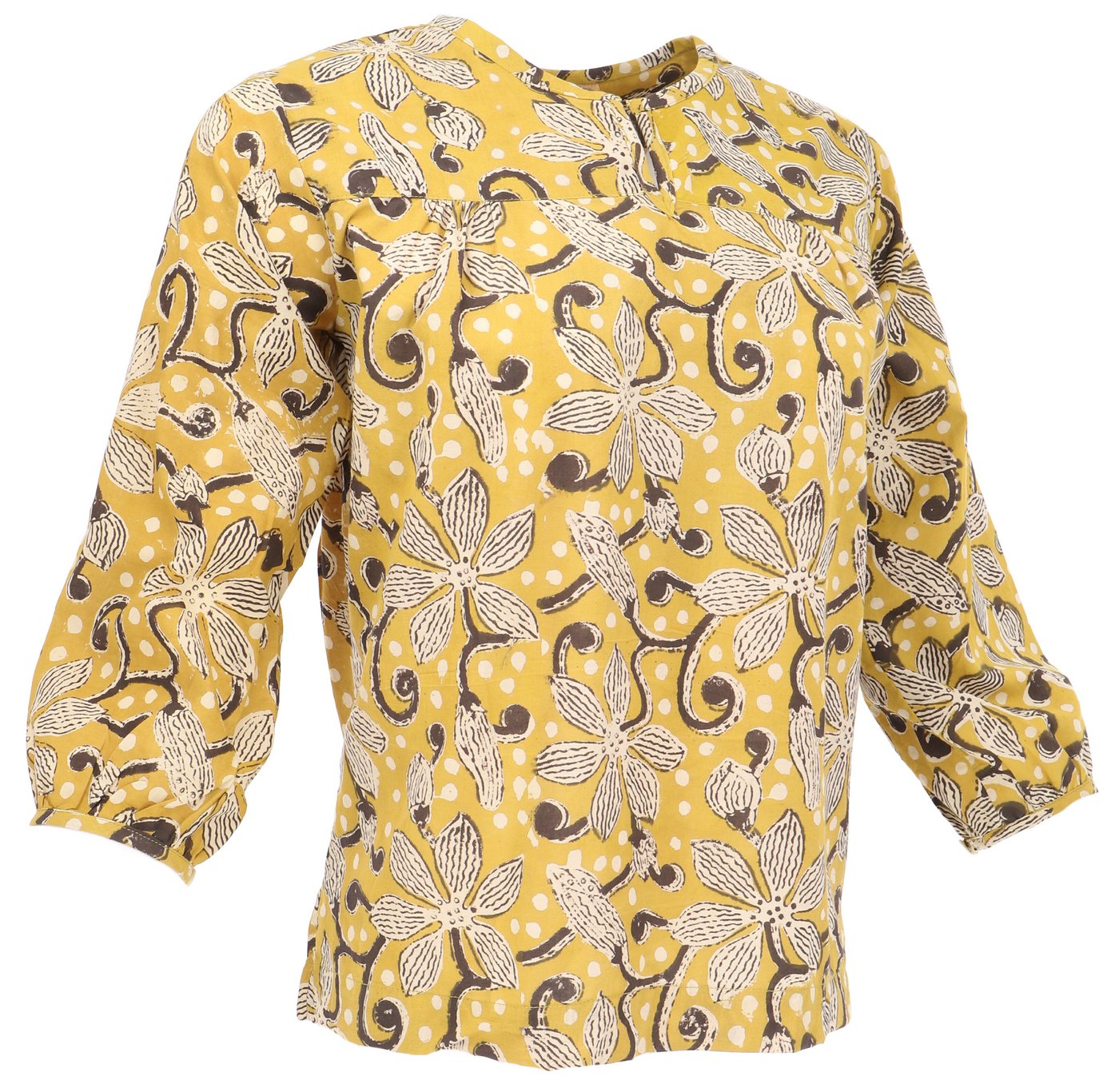 Guru-Shop Longbluse Leichte Baumwollbluse, Boho Schlupfbluse mit.. alternative Bekleidung – Bild 5 von 5
