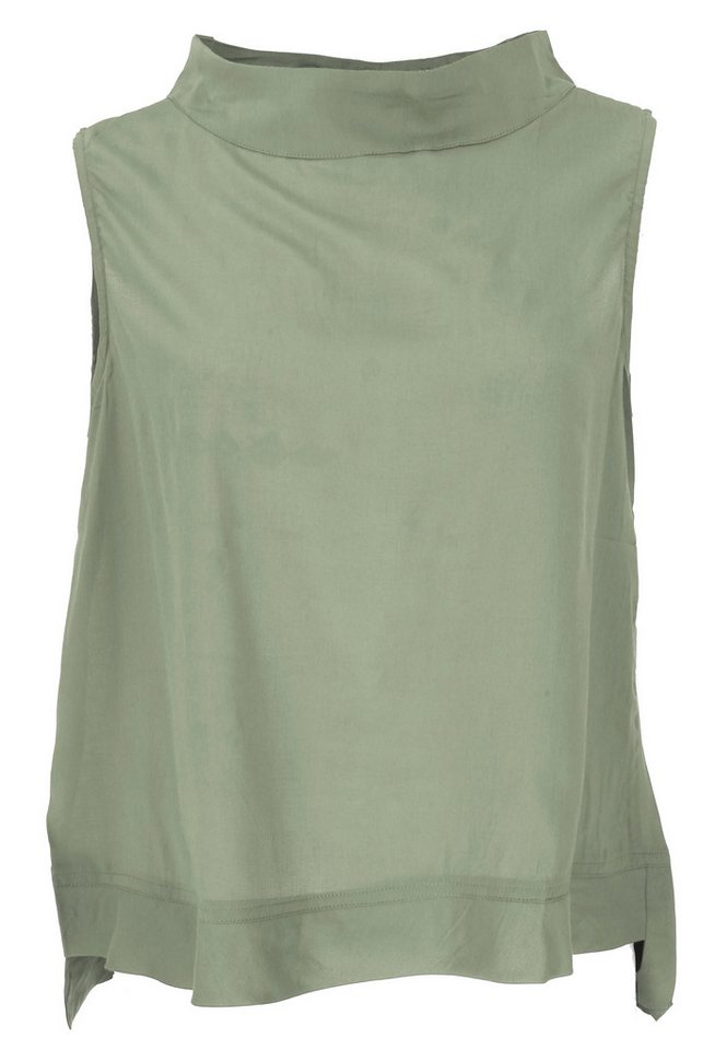 Guru-Shop Longbluse Luftiges Boho Blusentop, Basic Sommertop - salbei alternative Bekleidung – Bild 3 von 5