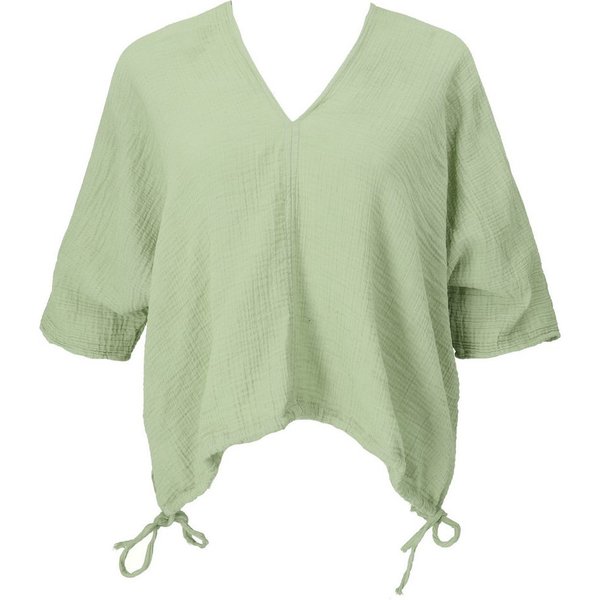 Guru-Shop Longbluse Musselin Boho Bluse, oversize Baumwollbluse,.. alternative Bekleidung