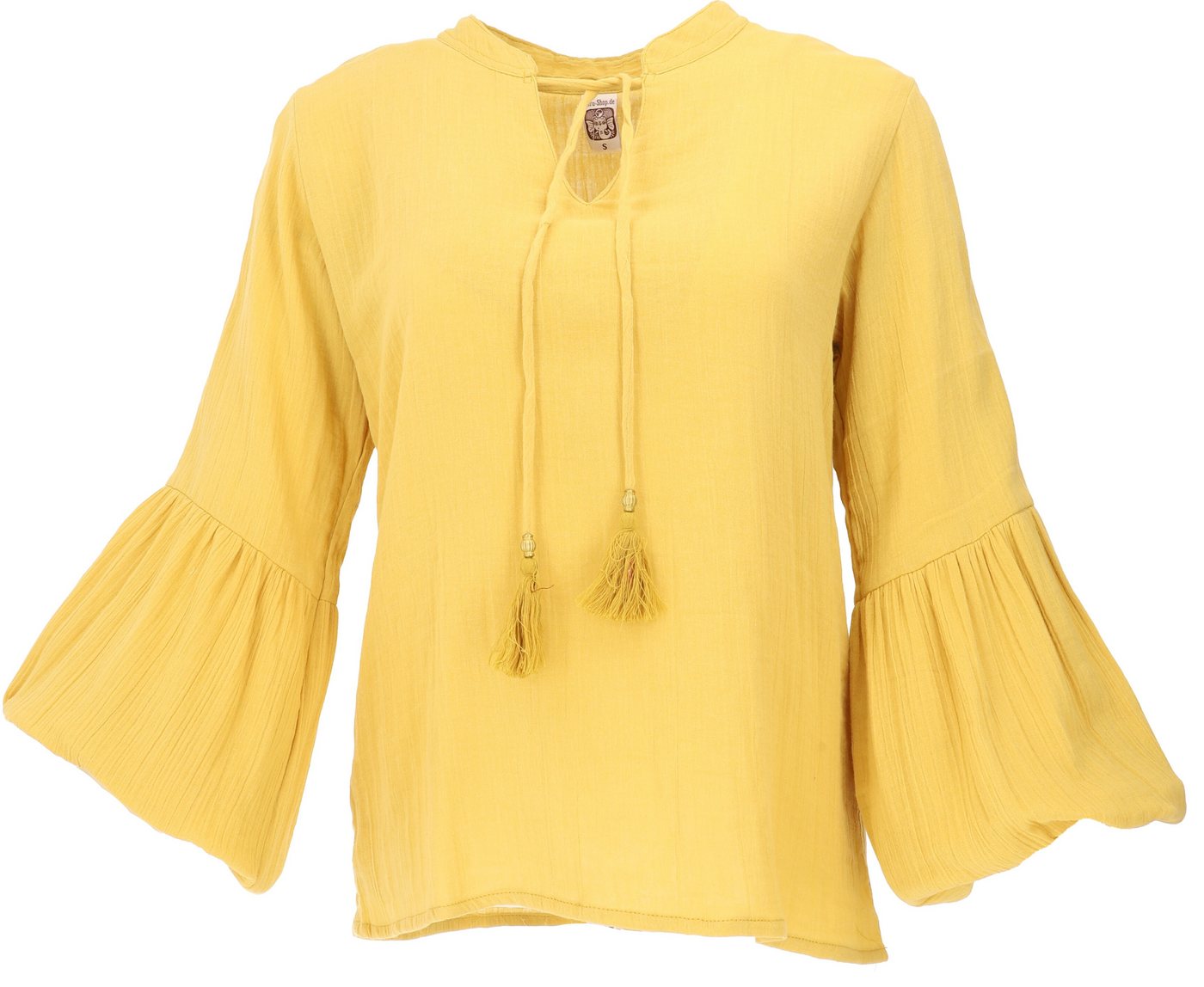 Guru-Shop Longbluse Schlupfbluse Boho chic, luftige Musselin.. alternative Bekleidung – Bild 2 von 3
