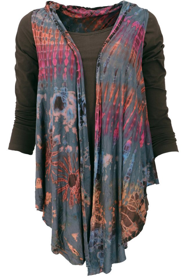 Guru-Shop Longbluse Unikat Batiktunika, Boho Cardigan Tunika, Boho.. alternative Bekleidung – Bild 4 von 5