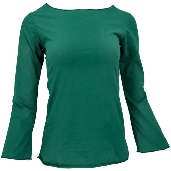 Guru-Shop Longsleeve Basic Langarmshirt, Yogashirt mit.. alternative Bekleidung