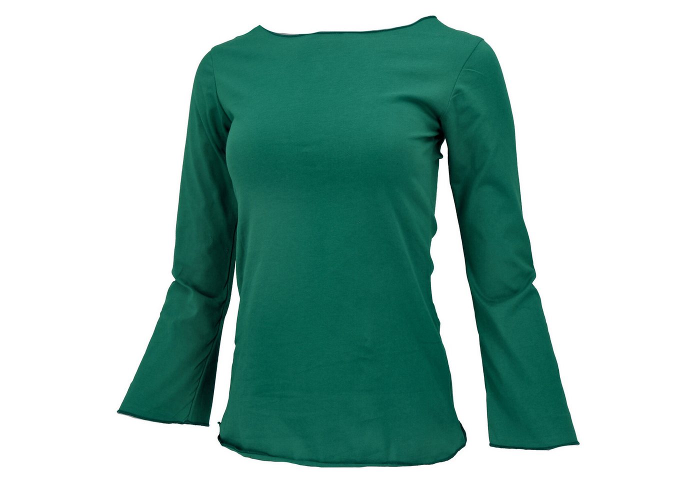 Guru-Shop Longsleeve Basic Langarmshirt, Yogashirt mit.. alternative Bekleidung – Bild 2 von 5