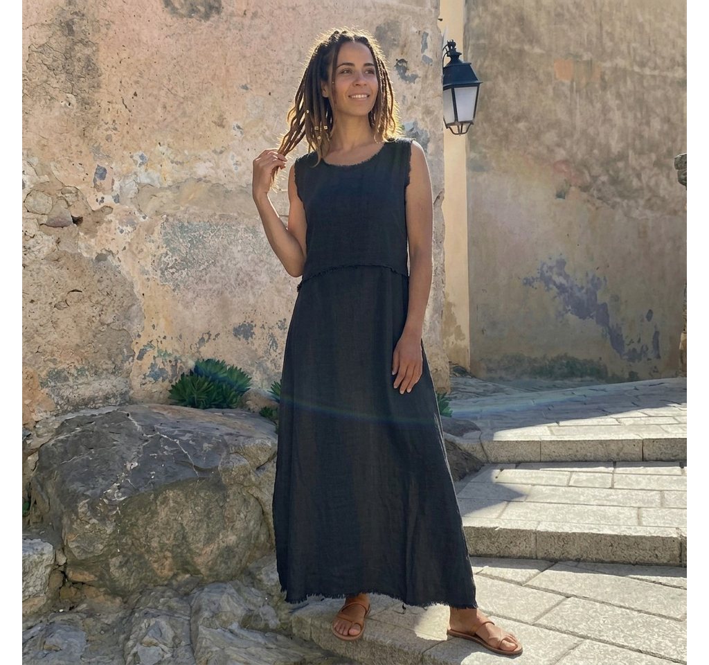 Guru-Shop Midikleid Boho Baumwollkleid, luftiges natürliches.. alternative Bekleidung – Bild 2 von 5