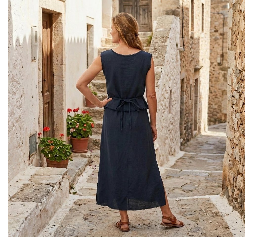 Guru-Shop Midikleid Boho Baumwollkleid, luftiges natürliches.. alternative Bekleidung – Bild 4 von 5