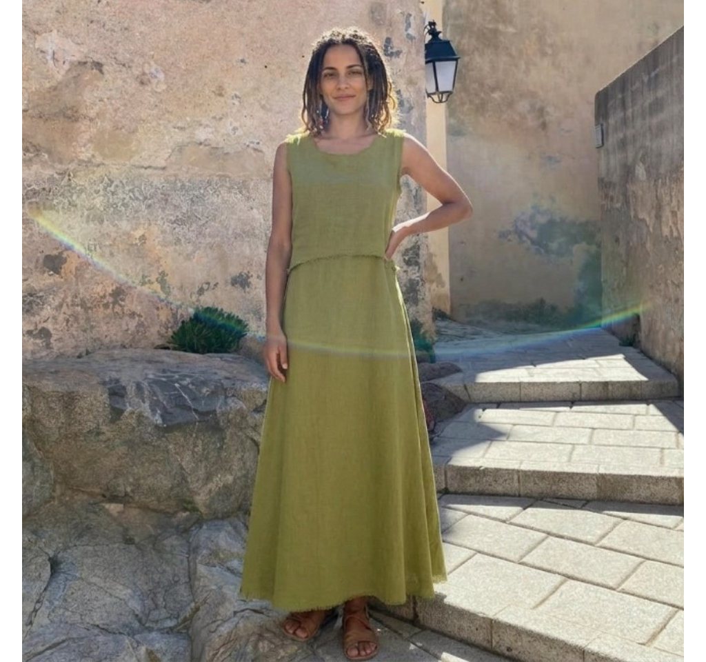 Guru-Shop Midikleid Boho Baumwollkleid, luftiges natürliches.. alternative Bekleidung – Bild 2 von 5