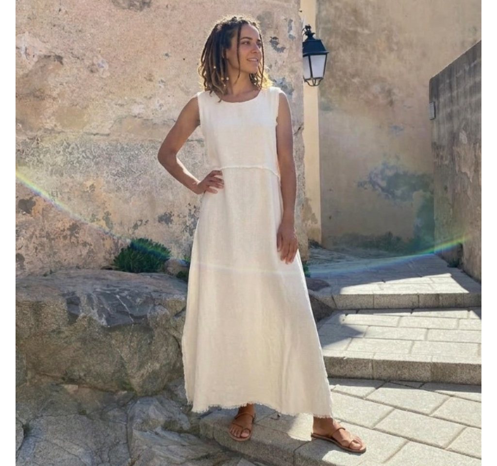 Guru-Shop Midikleid Boho Baumwollkleid, luftiges natürliches.. alternative Bekleidung – Bild 2 von 5