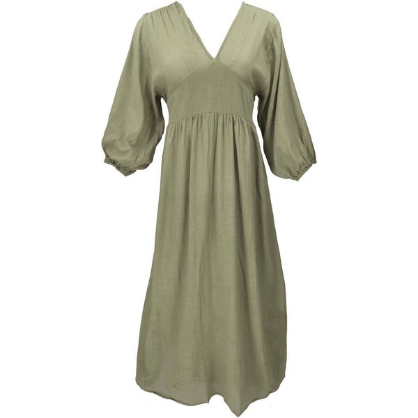 Guru-Shop Midikleid Boho Sommerkleid, luftiges Langarm.. alternative Bekleidung