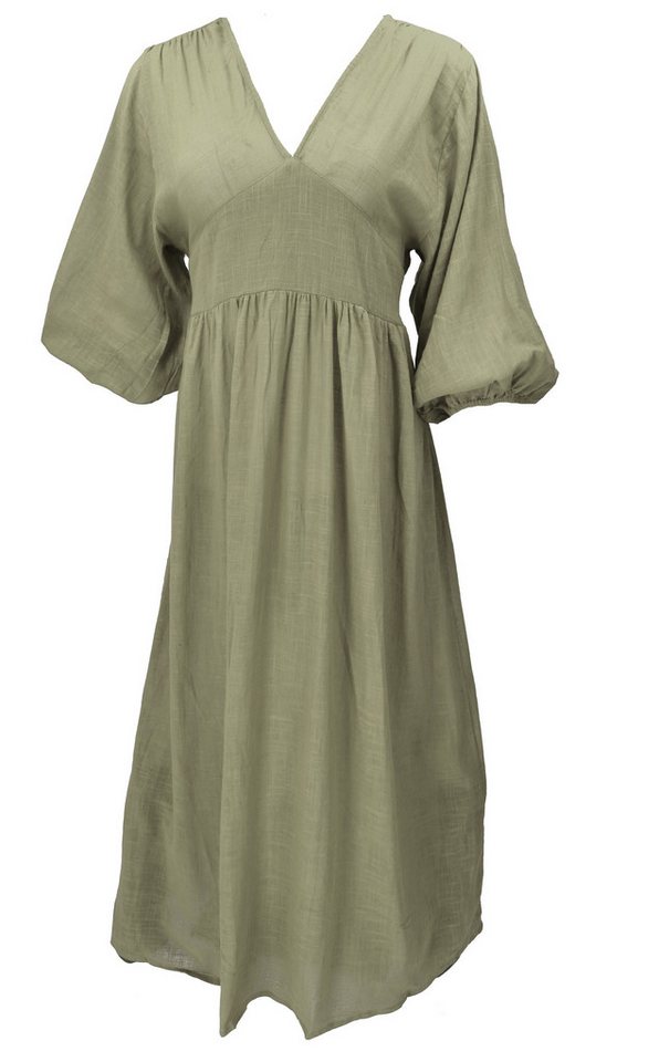 Guru-Shop Midikleid Boho Sommerkleid, luftiges Langarm.. alternative Bekleidung – Bild 5 von 5
