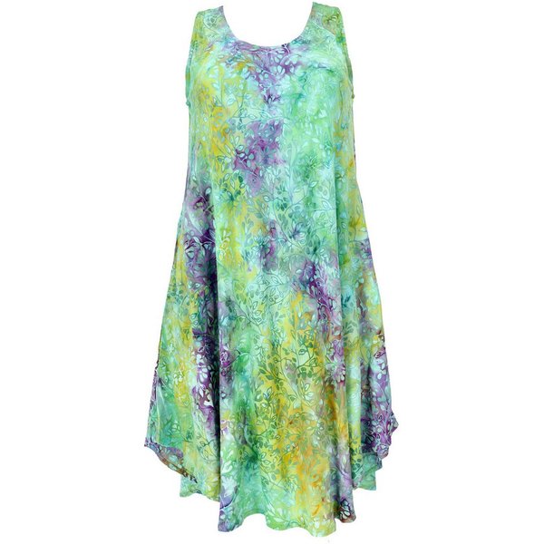 Guru-Shop Midikleid Boho Sommerkleid, luftiges Midikleid in.. alternative Bekleidung