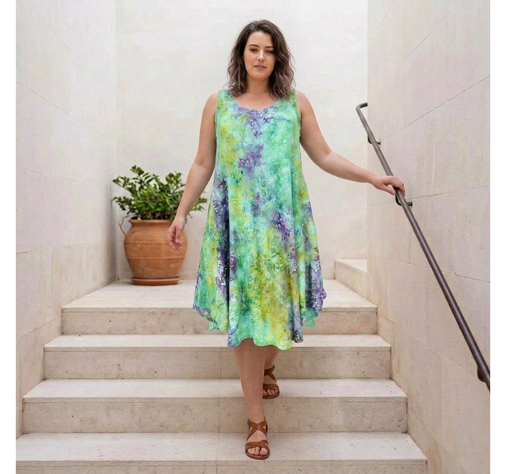 Guru-Shop Midikleid Boho Sommerkleid, luftiges Midikleid in.. alternative Bekleidung – Bild 2 von 5