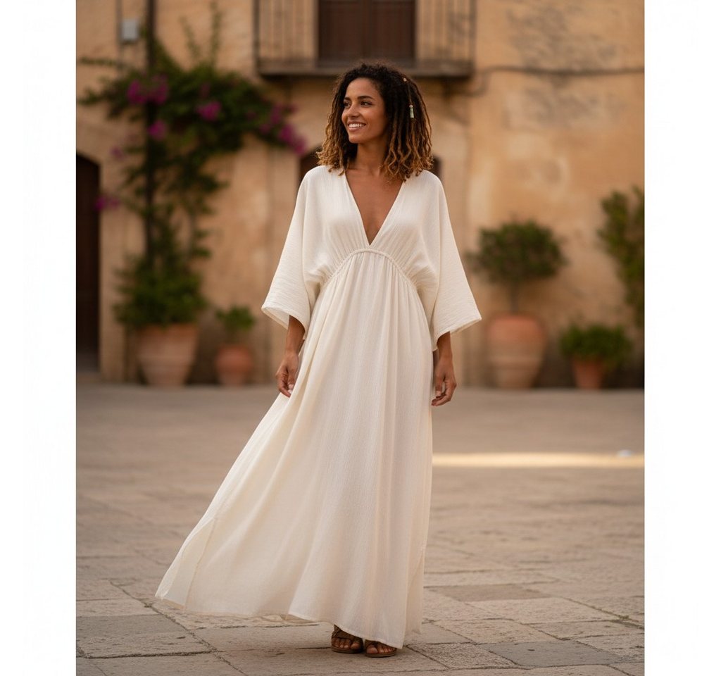 Guru-Shop Midikleid Boho Sommerkleid, luftiges.. alternative Bekleidung – Bild 2 von 4