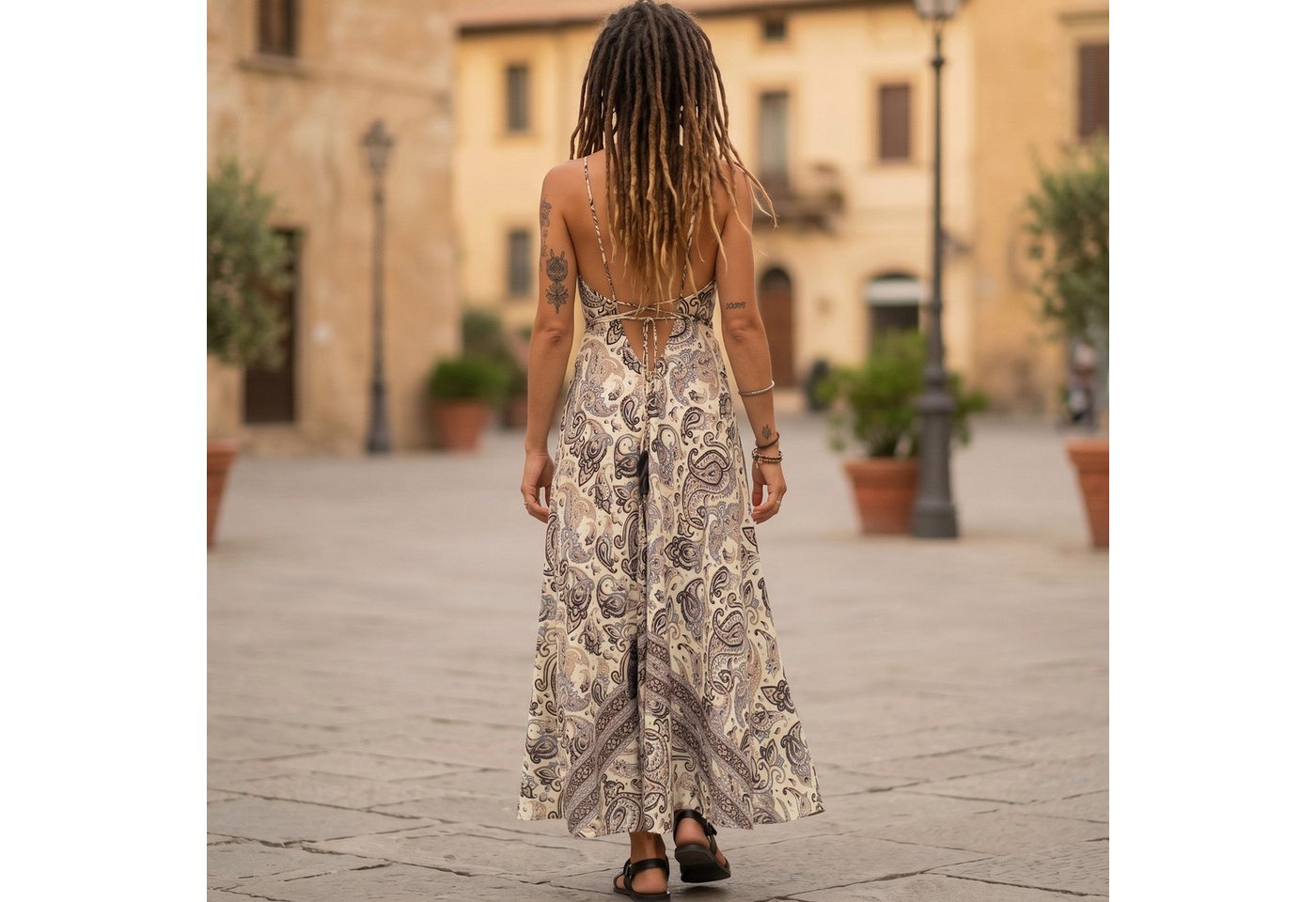 Guru-Shop Midikleid Boho Sommerkleid, Magic Dress, seidiges.. alternative Bekleidung – Bild 3 von 5