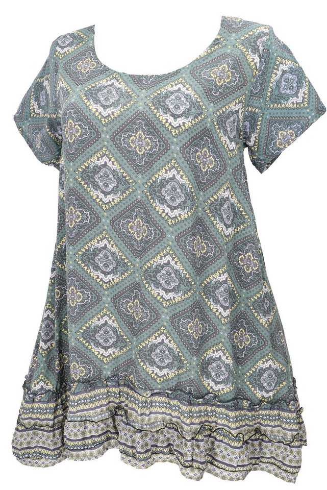 Guru-Shop Midikleid Boho Strandkleid, Minikleid - salbei alternative Bekleidung – Bild 3 von 5
