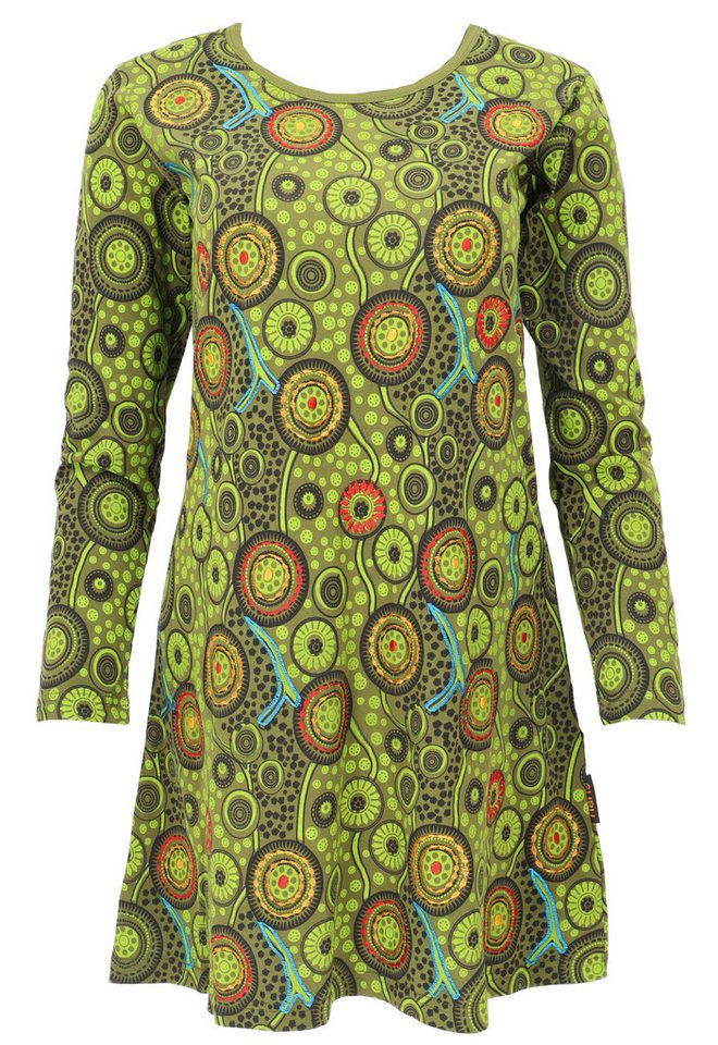 Guru-Shop Midikleid Hippie Minikleid Boho chic, Tunika - grün alternative Bekleidung – Bild 3 von 5