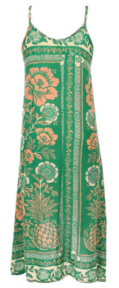 Guru-Shop Midikleid Luftiges Sommerkleid, Strandkleid - grün alternative Bekleidung – Bild 3 von 5