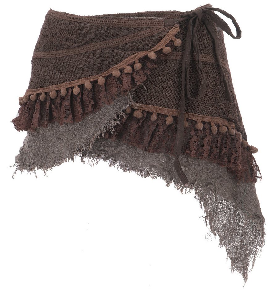Guru-Shop Minirock Goa Cacheur mit Spitze, Minirock, Wickelrock.. alternative Bekleidung – Bild 3 von 5
