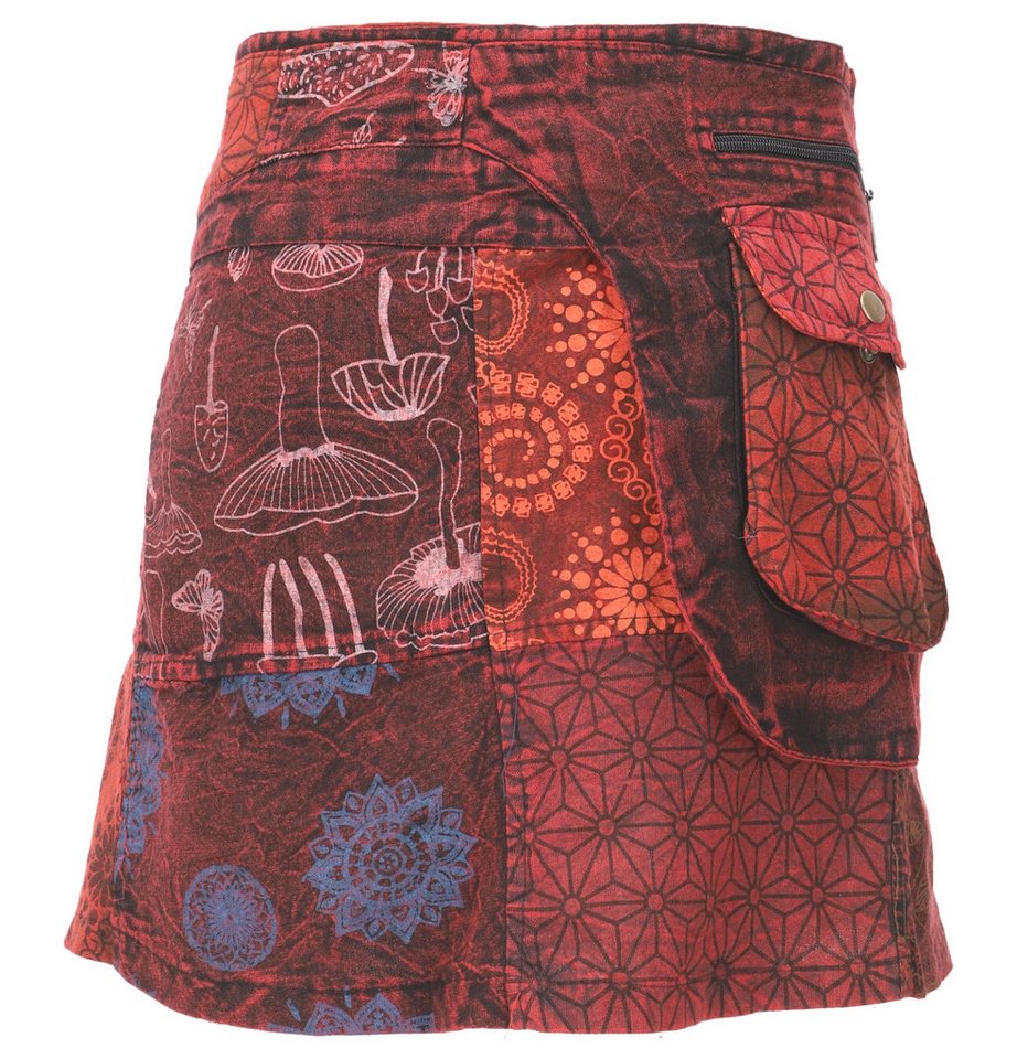 Guru-Shop Minirock Wickelrock, kurzer Rock, Cacheur, Stonewash.. alternative Bekleidung – Bild 3 von 4