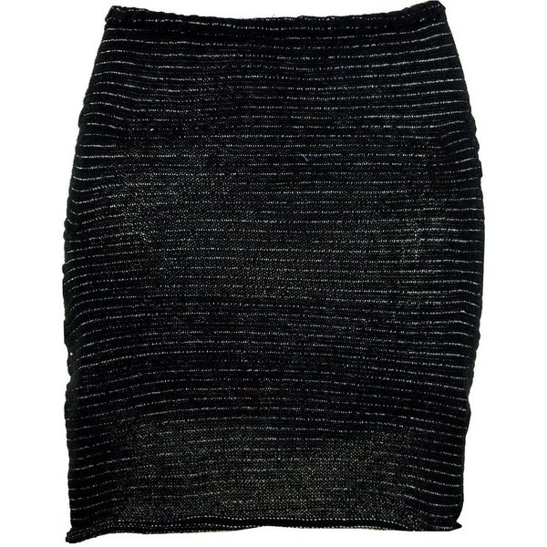 Guru-Shop Minirock Minirock, Boho Strickrock, Ethnorock - schwarz alternative Bekleidung