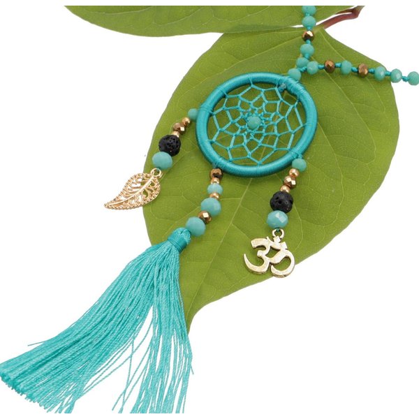 Guru-Shop Perlenkette Ethno Kette, Modeschmuck Kette Traumfänger -..