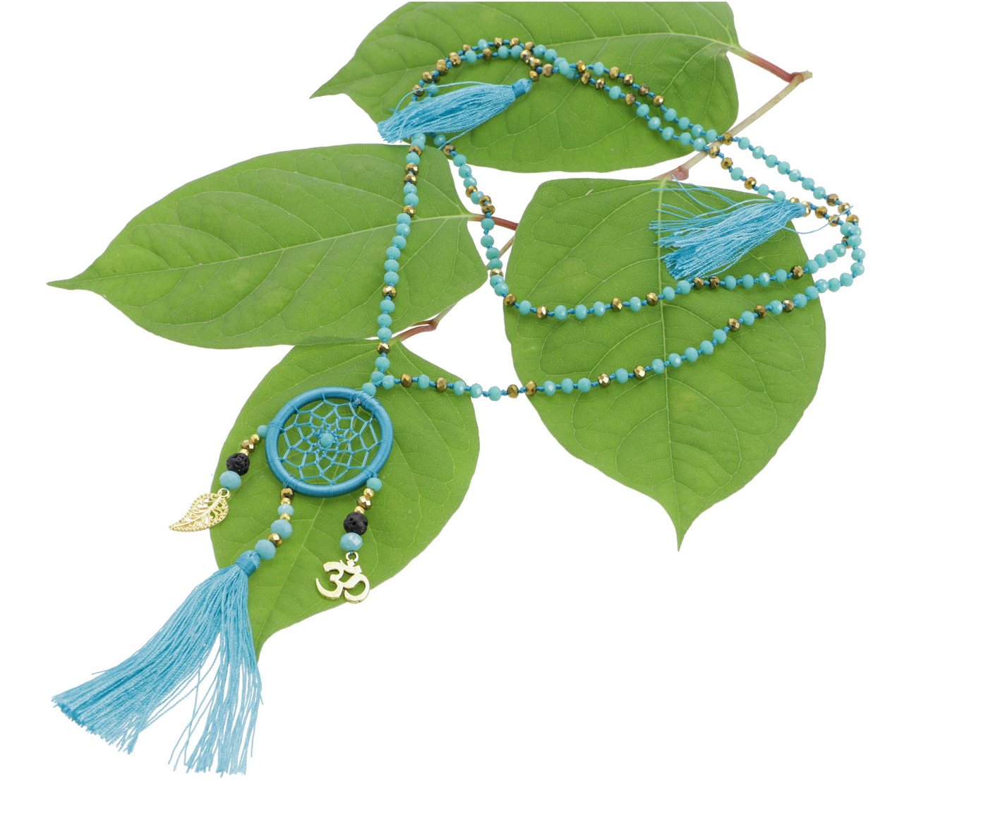 Guru-Shop Perlenkette Ethno Kette, Modeschmuck Kette Traumfänger -.. – Bild 2 von 2