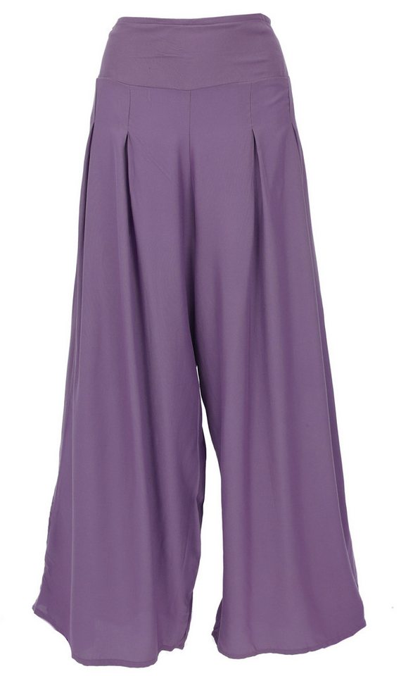Guru-Shop Relaxhose Boho Hosenrock, weite Sommerhose - flieder Ethno Style, alternative Bekleidung – Bild 5 von 5