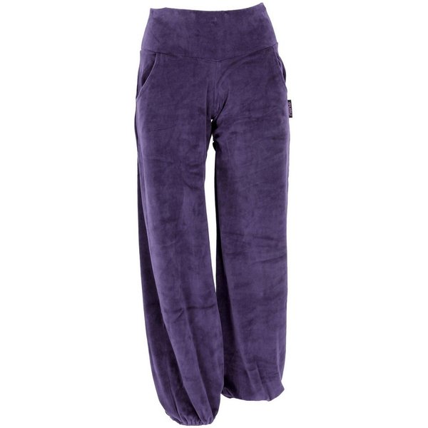 Guru-Shop Relaxhose Boho Samt Pluderhose, Wohlfühlhose, Yogahose -.. alternative Bekleidung