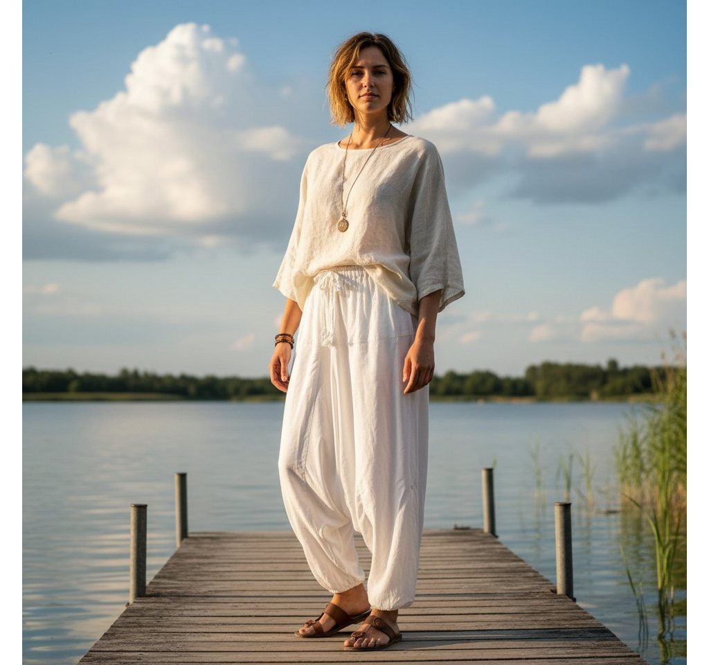 Guru-Shop Relaxhose Haremshose, Pluderhose, Pumphose, Aladinhose -.. Ethno Style, alternative Bekleidung – Bild 3 von 5
