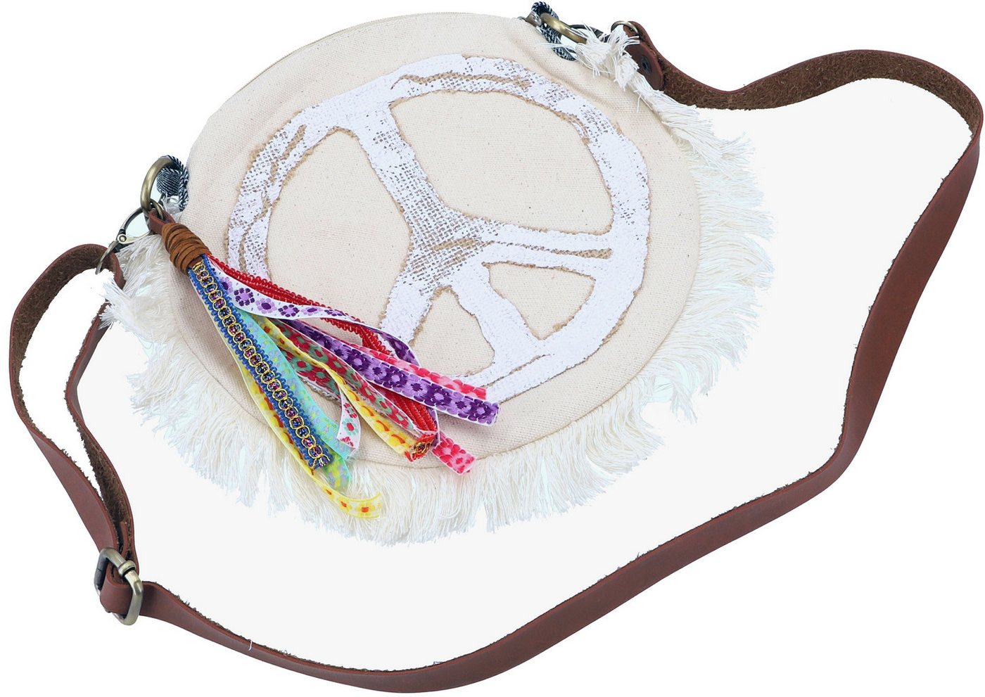 Guru-Shop Schultertasche Boho Schultertasche, Hippie Tasche mit Fransen.. – Bild 4 von 5