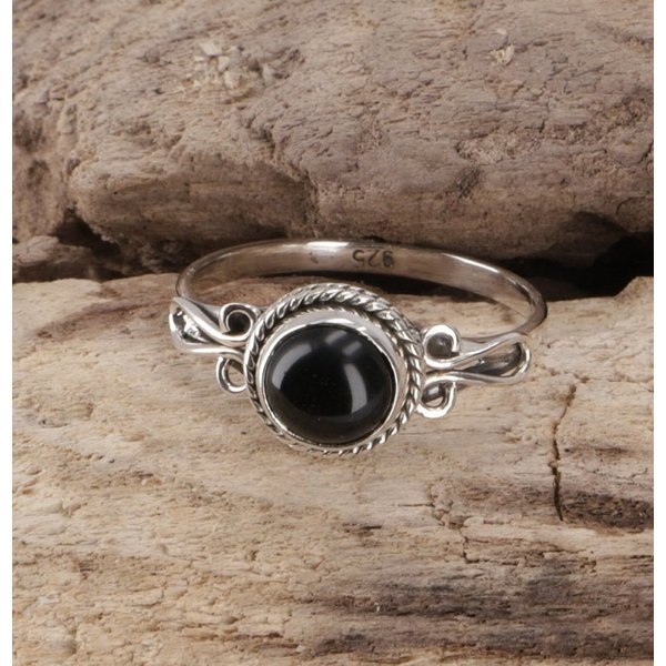 Guru-Shop Silberring Boho Silberring, filigraner indischer..