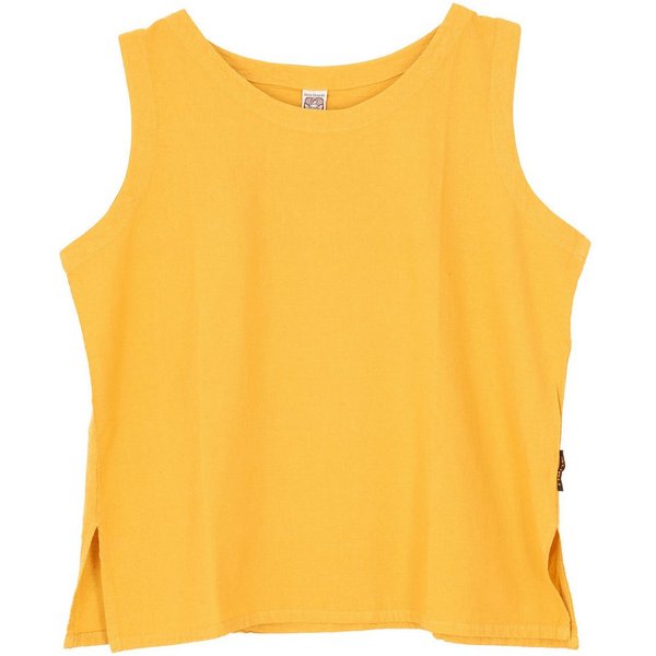Guru-Shop T-Shirt Basic Boho Baumwoll Top, luftiges Sommertop -.. alternative Bekleidung