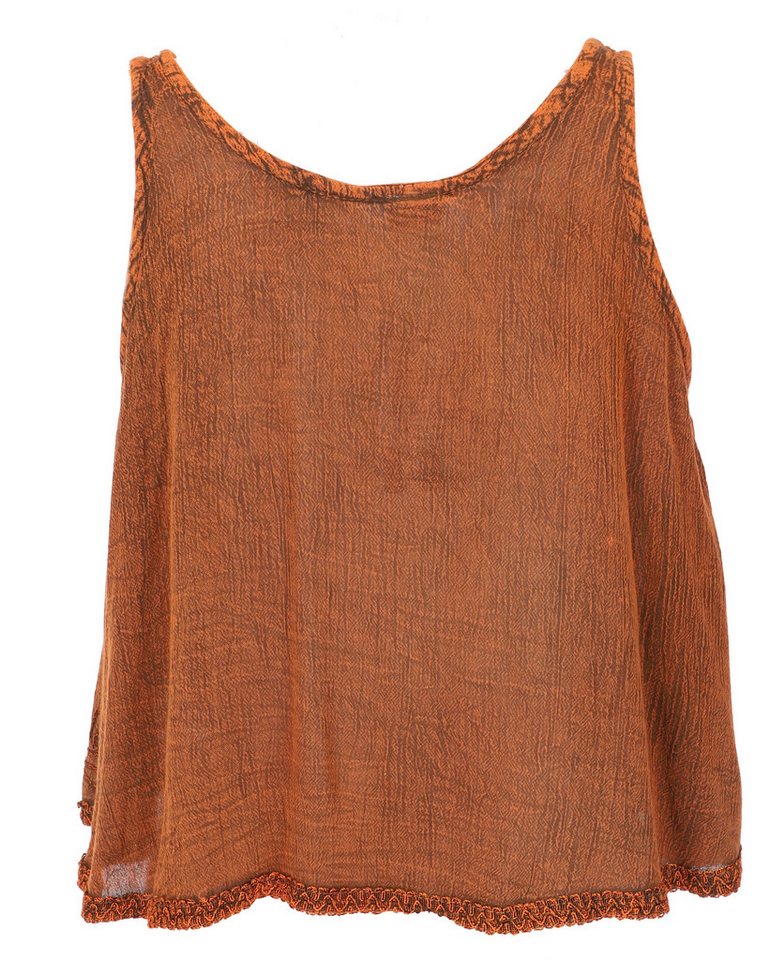 Guru-Shop T-Shirt Besticktes Top Boho chic, kurzes lockeres.. Festival, Ethno Style, alternative Bekleidung – Bild 4 von 5