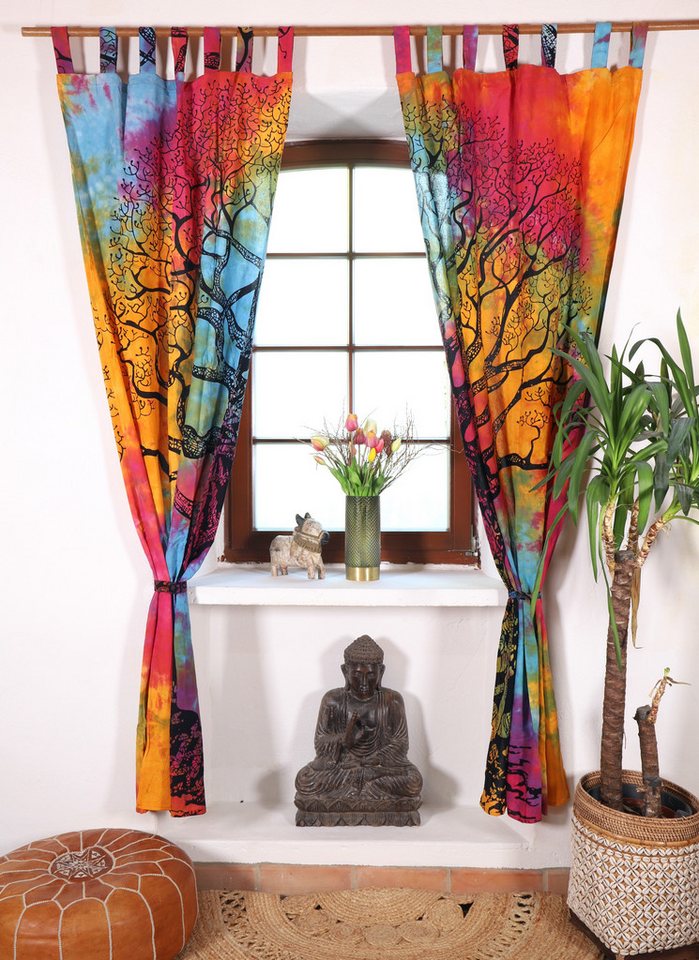 Guru-Shop Vorhang Boho Vorhänge, Gardine (1 Paar) mit Schlaufen,.. – Bild 4 von 4